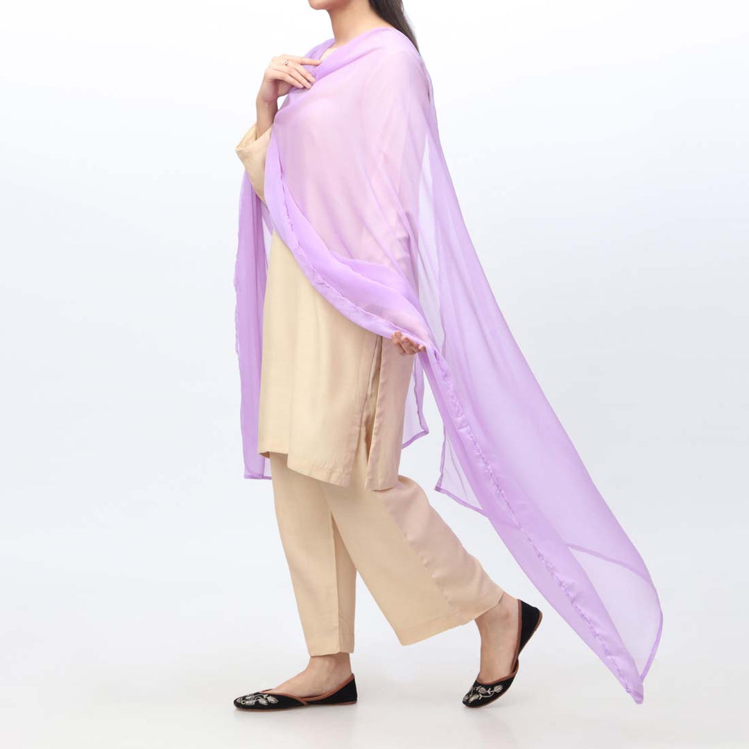 Lilac Chiffon Dupatta PW9708