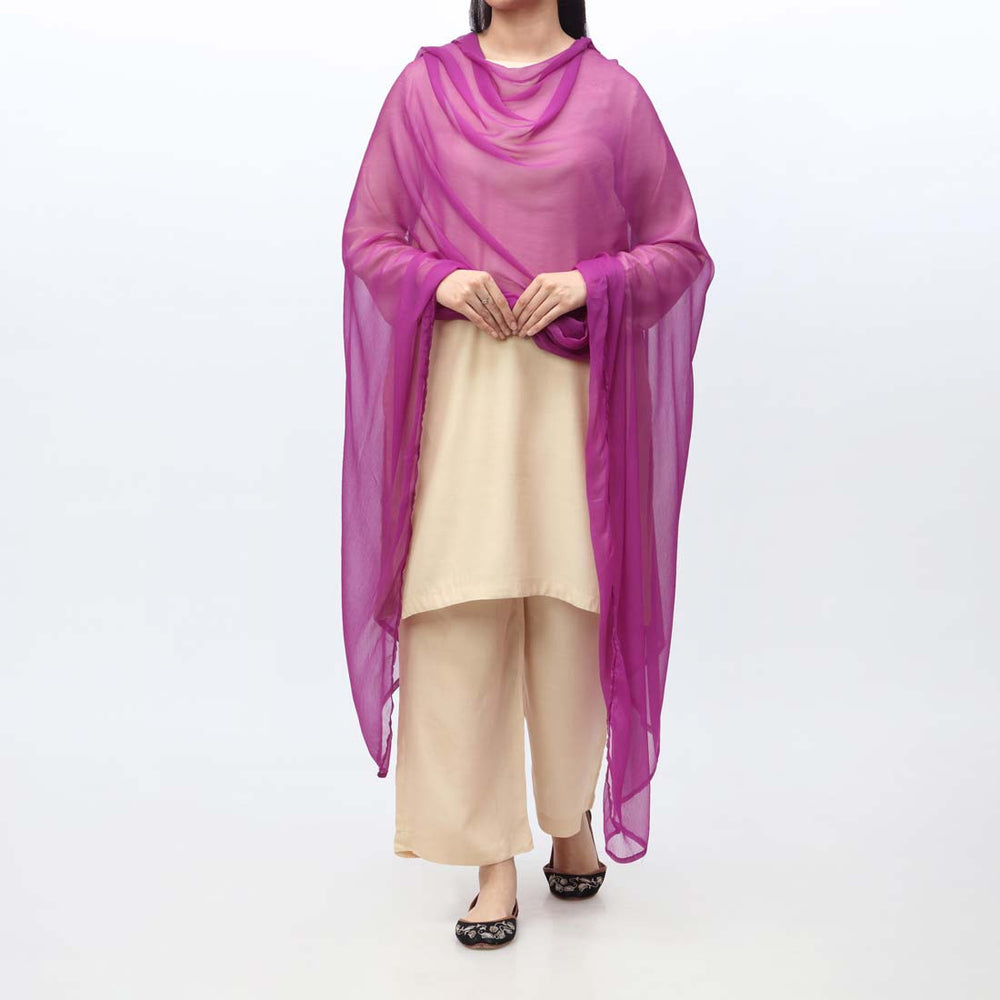 Purple Chiffon Dupatta PW9708