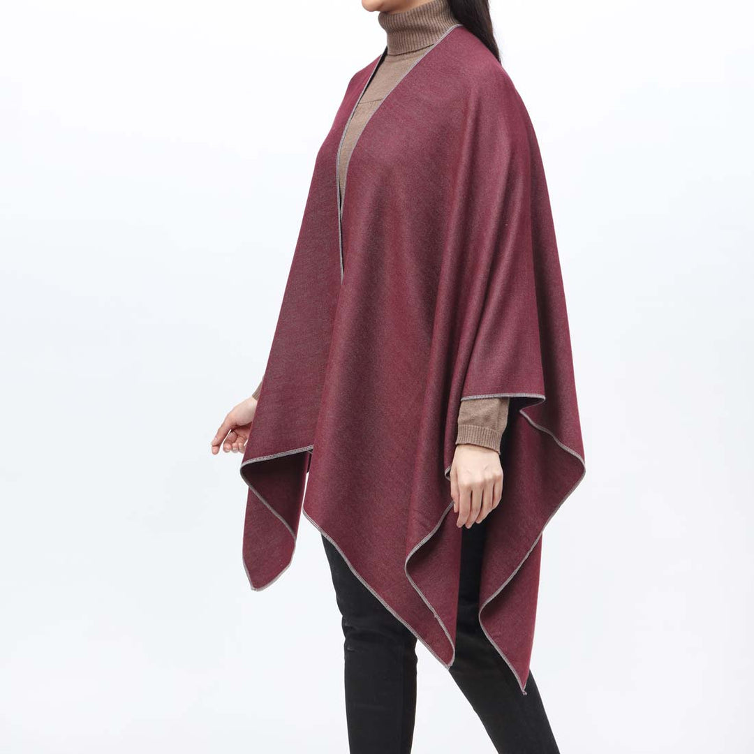 Maroon Cape Shawl PW9807