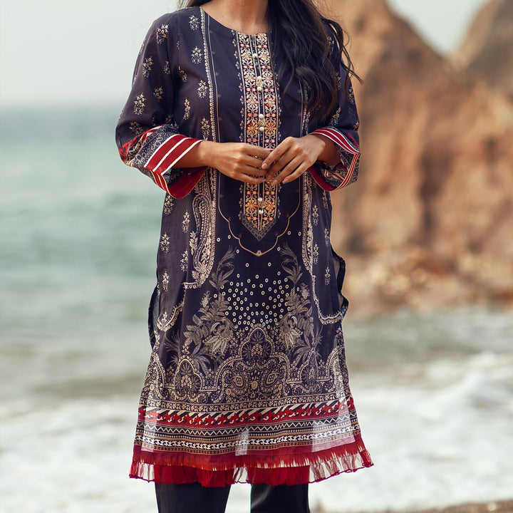 1PC- Embroidered & Digital Printed Lawn Shirt ps4161